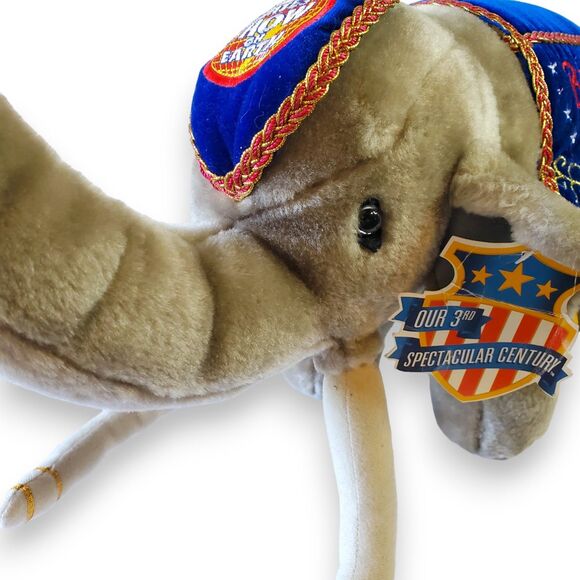 Vintage Y2K Ringling Bros King Tusk Elephant Plush 20" Fiesta 130th Circus - Picture 6 of 16